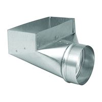 Imperial GV0605 Angle Boot, 3-1/4 in L, 10 in W, 4 in H, 90 deg Angle, Steel, Galvanized 