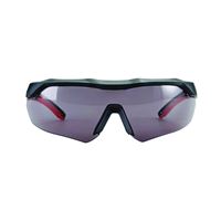 3M 47091-WZ4 Safety Glasses, Anti-Fog, Anti-Scratch Lens, Wraparound Frame, Black/Red Frame 