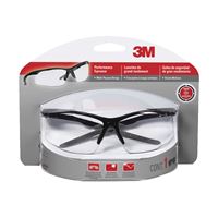 3M 47070-WZ4 Multi-Purpose Safety Eyewear, Anti-Fog Lens, Plastic Frame, Black Frame 
