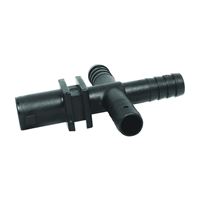 Green Leaf Y8231015 Dry Boom Nozzle Body Cross, 1/2 in, Quick x Hose Barb, 7 psi Pressure, EPDM Rubber 