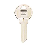 Hy-Ko 11010CL1 Key Blank, Brass, Nickel, For: Clinton Cabinet, House Locks and Padlocks, Pack of 10 