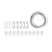 ProSource PH-121127-PS Picture Hanging Kit, 20 lb, Steel, Zinc, Zinc, Nail-In Mounting 