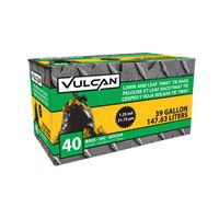VULCAN FG-03812-05 Lawn and Leaf Bag, 39 gal Capacity, Black 