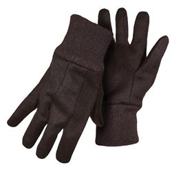 Boss 4020-2 Work Gloves, Unisex, L, Knit Wrist Cuff, Jersey, Brown 
