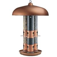 Perky-Pet 7103-2 Triple Tube Bird Feeder, 24.6 in H, 10 lb, Copper, Hanging/Pole Mounting 