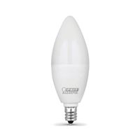 Feit Electric CTF40/10KLED/3 LED Lamp, Specialty, Torpedo Tip Lamp, 40 W Equivalent, E12 Lamp Base, White 