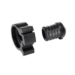 Flair-It PEXLOCK 30768 Pipe Plug with Clamp, 1 in, Black 