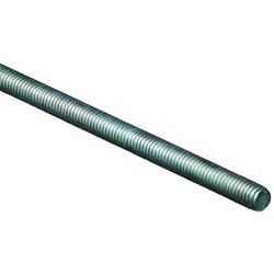 Stanley Hardware N179-507 Threaded Rod, 5/16-18 Thread, 36 in L, A Grade, Steel, Zinc, UNC Thread 