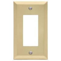 Amerelle Century 163RSB Wallplate, 4-15/16 in L, 2-7/8 in W, 1 -Gang, Steel, Gold, Satin Brass 4 Pack 