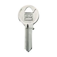 HY-KO 11010AMH1 Key Blank, Brass, Nickel, For: American Cabinet, House Locks and Padlocks 10 Pack 