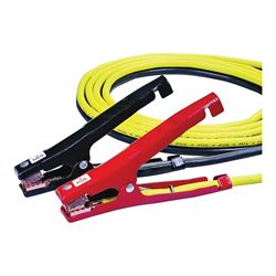 ProSource 081602 Booster Cable, 8 AWG Wire, 4-Conductor, Clamp, Clamp, Stranded, Yellow/Black Sheath 