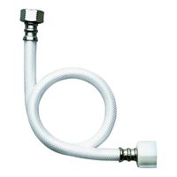 Fluidmaster B1TV20 Toilet Connector, 3/8 in Inlet, Compression Inlet, 7/8 in Outlet, Ballcock Outlet, Vinyl Tubing 
