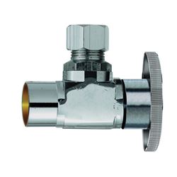Plumb Pak PP60PCLF Shut-Off Valve, 1/2 x 3/8 in Connection, Sweat x Compression, Brass Body 