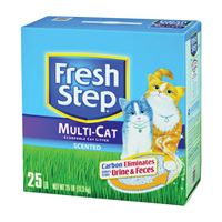 Fresh Step 30468 Cat Litter, 25 lb Capacity, Blue/Gray/Green/White, Dry Solid 