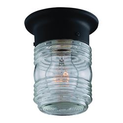 Boston Harbor Porch Light, 120 V, 60 W, A19 or CFL Lamp, Steel Fixture, Black, Black Fixture 