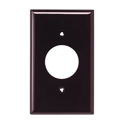 Eaton Wiring Devices 5131B-BOX Single Receptacle Wallplate, 4-1/2 in L, 2-3/4 in W, 1 -Gang, Nylon, Brown, Pack of 15 