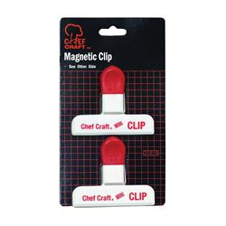 Chef Craft 20858 Magnetic Mini Clip, 3 in W, Red/White 
