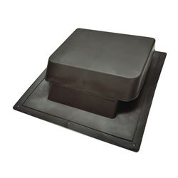 Master Flow IR612BR Roof Louver, 17-1/2 in L, 18-1/2 in W, Resin, Brown, Roof Installation 