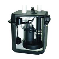 Flotec FPZS33LTS/FPOS180 Heavy-Duty Sink Pump System, 8.5 A, 115 V, 0.33 hp, 1-1/2 in Outlet, 22 ft Max Head 