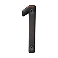 HY-KO Prestige Series BR-42OWB/1 House Number, Character: 1, 4 in H Character, Bronze Character, Solid Brass 3 Pack 