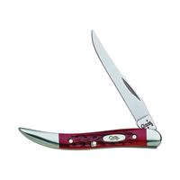 CASE 00792 Pocket Knife, 2-1/4 in L Blade, Stainless Steel Blade, 1-Blade, Red Handle 