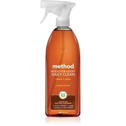 method Wood for Good 1182 Daily Wood Cleaner, 28 oz Bottle, Liquid, Almond, Translucent Amber 