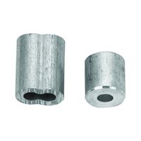 Campbell B7675454 Cable Ferrule and Stop Set, 1/4 in Dia Cable, Aluminum 