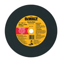 DeWALT DW8004 Cutting Wheel, 12 in Dia, 7/64 in Thick, 1 in Arbor, Coarse, Aluminum Oxide Abrasive