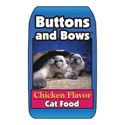 Buttons and Bows 10224 Cat Food, Chicken Flavor, 20 lb Bag 