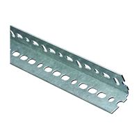 Stanley Hardware 4020BC Series N182-766 Slotted Angle, 1-1/2 in L Leg, 60 in L, 14 ga Thick, Galvanized Steel 