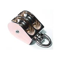 BARON 0178ZD-1 Rope Pulley, 1/4 in Rope, 1 in Sheave, Zinc 