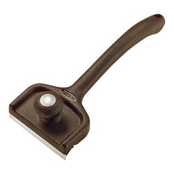HYDE 10550 Lifetime Scraper, 5 in W Blade, Double-Edged Blade, HCS Blade, Solid Polypropylene Handle, Angled Handle 