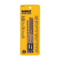 DeWALT DW2571 Rotary Drill Bit Set, 3-Piece, Carbide 