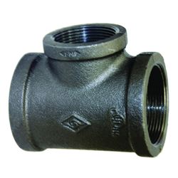Prosource 11A3/4X1/2B Pipe Tee, 1/2 x 3/4 x 3/4 in, Threaded, Malleable Iron, SCH 40 Schedule, 300 PSI Pressure 