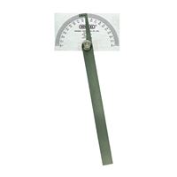 GENERAL 17 Square Head Protractor, 0 to 180 deg, Stainless Steel, Silver 