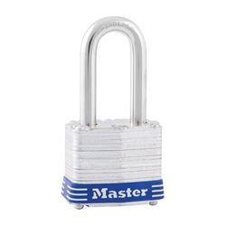 Master Lock 3DLF Padlock, Keyed Different Key, 9/32 in Dia Shackle, 1-1/2 in H Shackle, Steel Shackle, Steel Body 