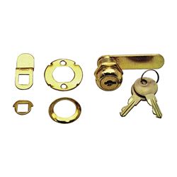 Defender Security U 9944 Drawer and Cabinet Lock, Keyed Lock, Y13 Yale Keyway, Stainless Steel, Brass 