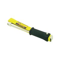 Stanley PHT150C Hammer Tacker, 168 Magazine, 27/64 in W Crown, 1/4 to 3/8 in L Leg, Steel Staple, Yellow