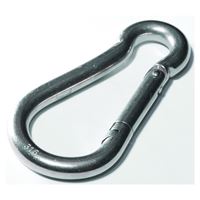 BARON 2450-1/4 Spring Hook Snap Link, Steel, Zinc 