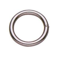 BARON Z-7-1 Welded Ring, 1 in ID Dia Ring, #7 Chain, Metal, Nickel Brass 10 Pack 