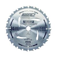 Irwin Marathon 14030 Circular Saw Blade, 7-1/4 in Dia, 5/8 in Arbor, 24-Teeth, Carbide Cutting Edge