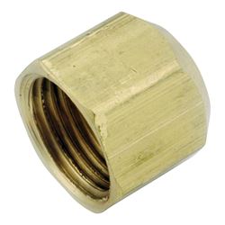 Anderson Metals 754040-10 Tube Cap, 5/8 in, Flare, Brass, Pack of 5 