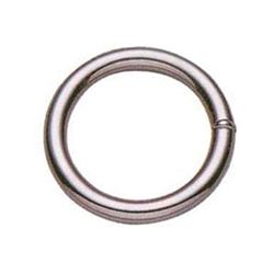 BARON Z-7-1-1/4 Welded Ring, 1-1/4 in ID Dia Ring, #7 Chain, Metal, Nickel Brass, Pack of 10 