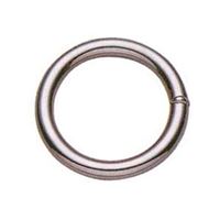 BARON Z-7-1-1/4 Welded Ring, 1-1/4 in ID Dia Ring, #7 Chain, Metal, Nickel Brass 10 Pack 