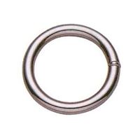 BARON Z-7-1-1/2 Welded Ring, 1-1/2 in ID Dia Ring, #7 Chain, Metal, Nickel Brass 10 Pack 