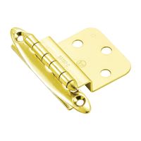 Amerock BPR34173 Cabinet Hinge, 3/8 in Inset, Polished Brass 