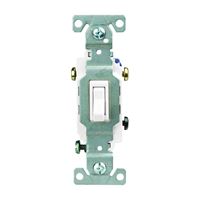 Eaton Wiring Devices 1303-7LTWBOX Toggle Switch, 15 A, 120 V, 3 -Position, Lead Wire Terminal, White 