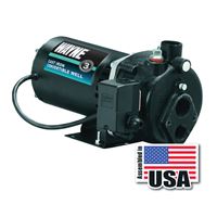 Wayne CWS75 Jet Well Pump, 120/240 V, 0.75 hp, 1-1/4 in Suction, 3/4 in Discharge Connection, 90 ft Max Head, 462 gph 