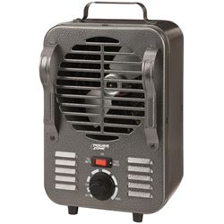 PowerZone LH872 Mini Milkhouse Heater, 12.5 A, 120 V, 750/1500 W, 1500 W Heating, 2-Heating Stage, Gray 