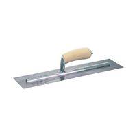 Marshalltown MXS66 Finishing Trowel, 16 in L Blade, 4 in W Blade, Spring Steel Blade, Square End, Curved Handle 
